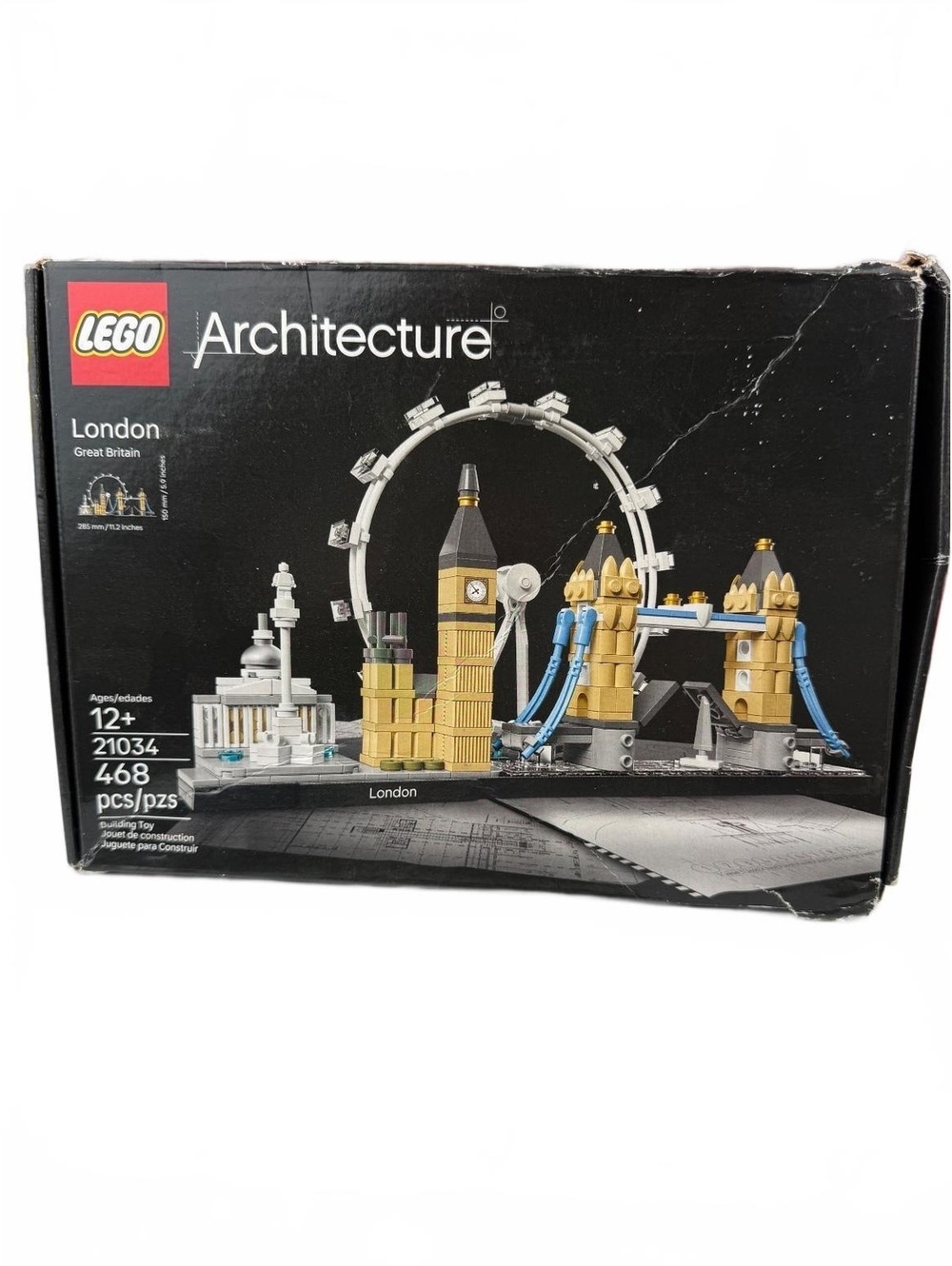 LEGO Architecture London Skyline 21034 Big Ben Tower Bridge 468pc Box Manual